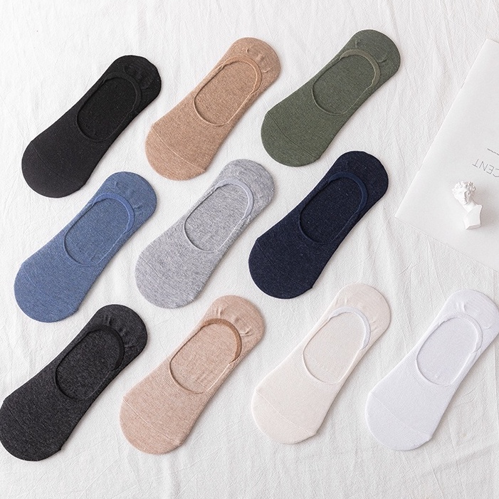 [LocalReady Stock] Comfortable Invisible Loafers Boat Cotton Socks Men