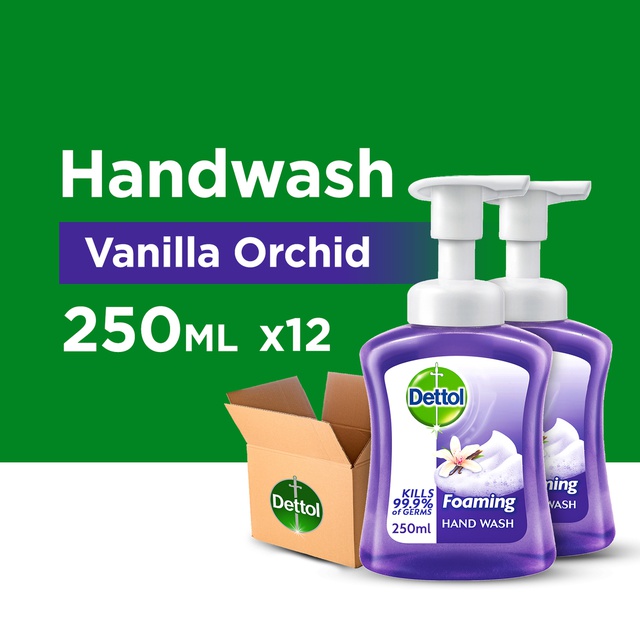 [Carton of 12] Dettol Foaming Hand Wash Vanilla Orchid 250ML Shopee