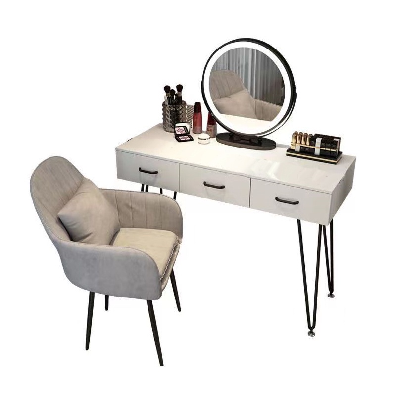 YOULITE study table with drawer vanity table with mirror Nordic Light