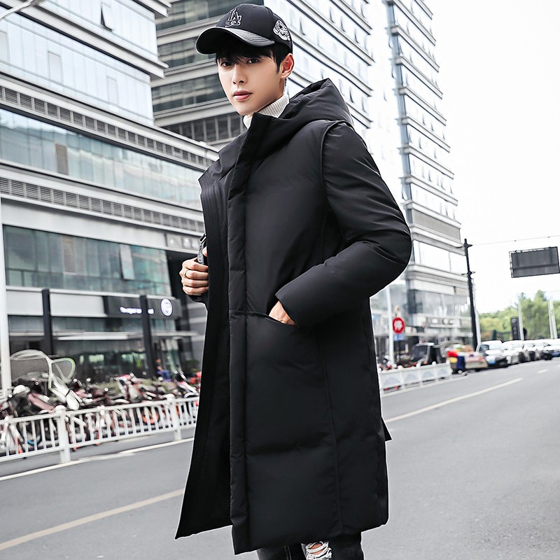 Men 's cotton down jacket cotton men' s long coat winter coat Shopee