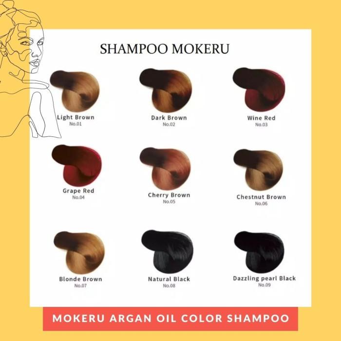 Hair Dye SHAMPOO Mokeru Color Shampoo Herbal Hair Polish Shopee