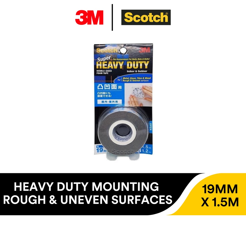 3M Scotch Super Heavy Duty Double Sided Foam Multi Purpose Mounting