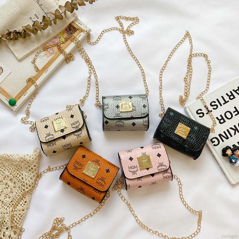 Kids Girls Printed Shoulder Chain Bag Baby Girl Cute Purse Mini Handbag