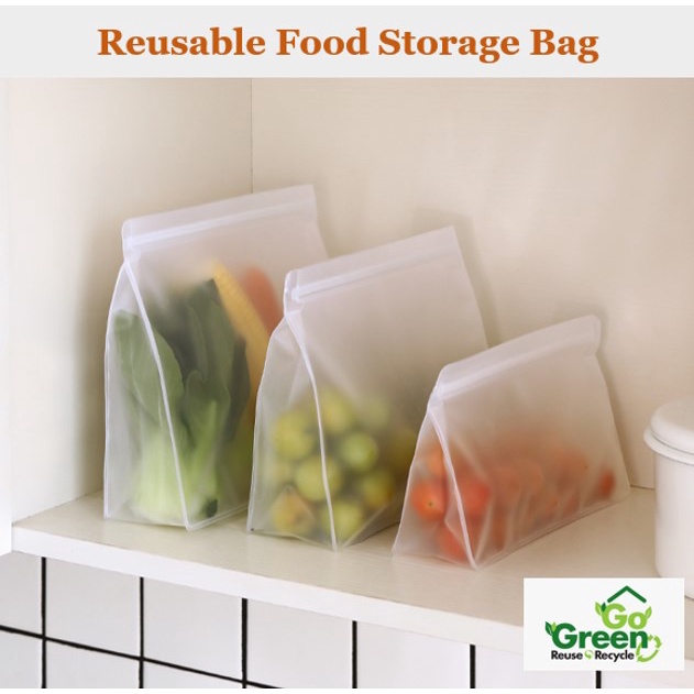 [SG SELLER] Reusable Airtight Food Storage Bags Extra Thick Leakproof