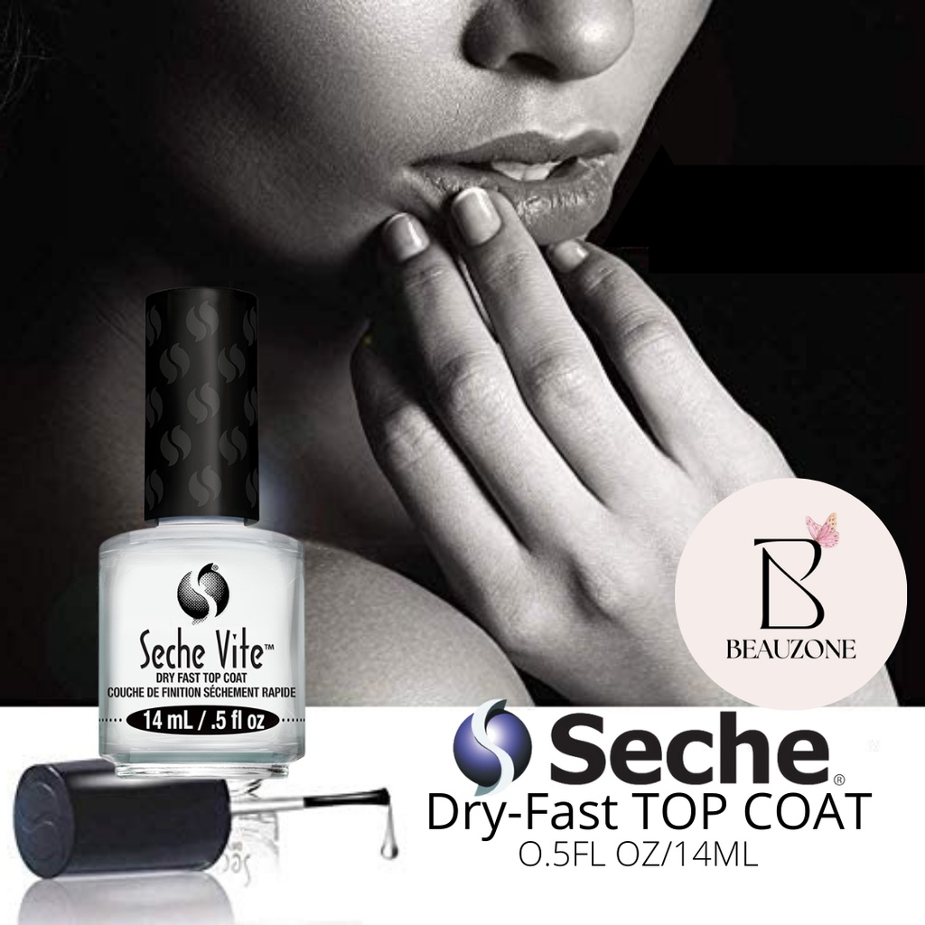 Seche Vite Dry Fast Nail Polish Top Coat Clear Quick/Fast Dry Nail Care