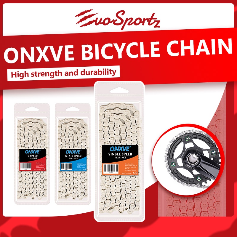 ONXVE Bicycle Chain Bike Silver Chain Road Bike / MTB / City Bike