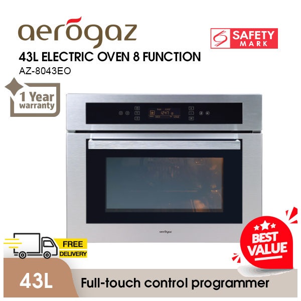 Aerogaz Builtin Electric Oven 43L With 8 Functions AZ8043EO Shopee