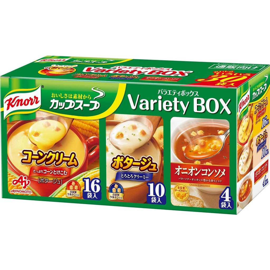 AJINOMOTO Knorr cup soup set Corn cream soup 16p, Potage soup 10p