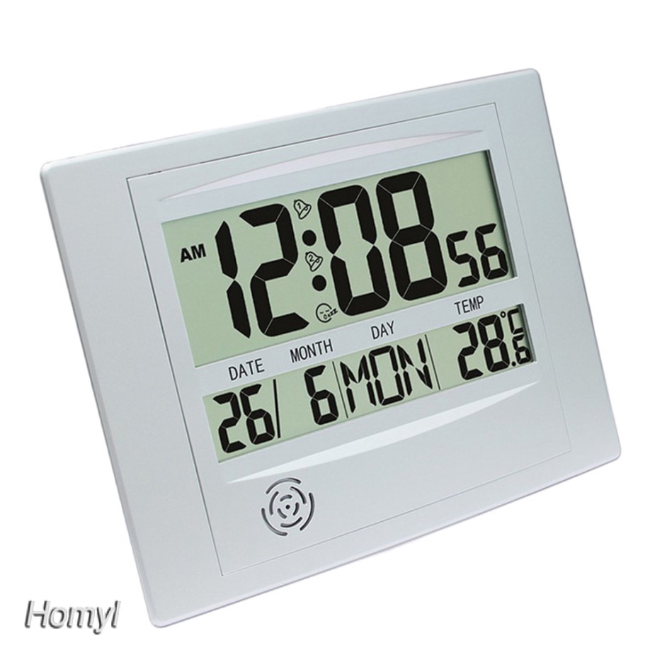 Large Screen Digital Alarm Clock Table Wall Clock Indoor Temperature