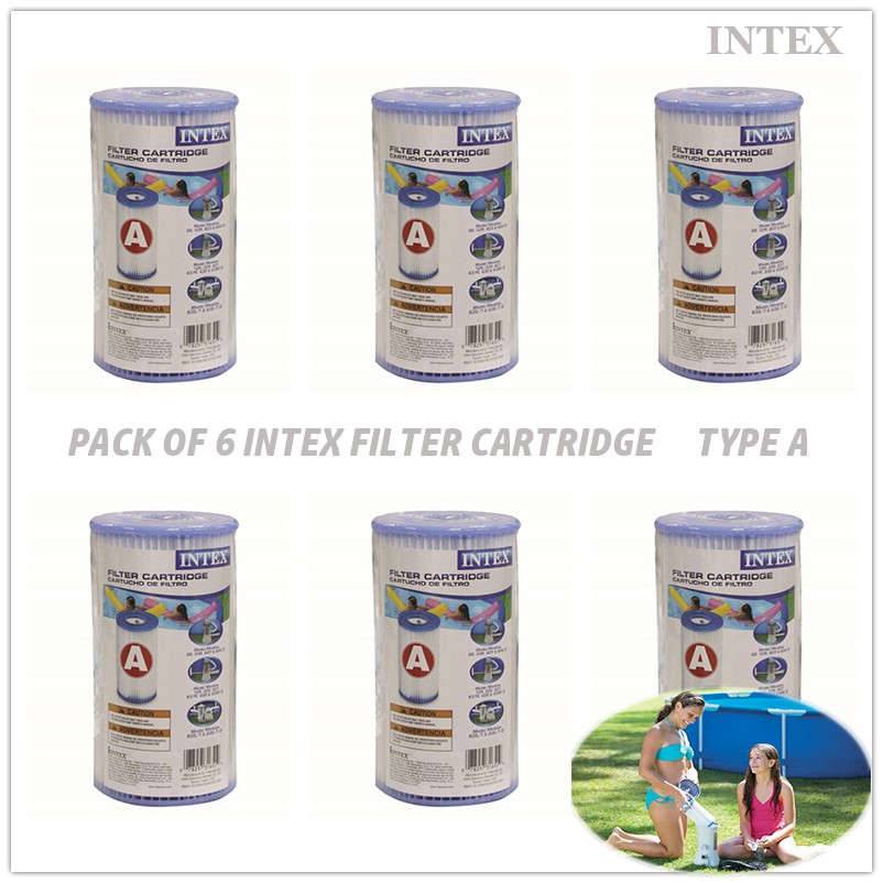 Intex Pool Filter Pump Recreation Type A(6pack) Filter Cartridge for