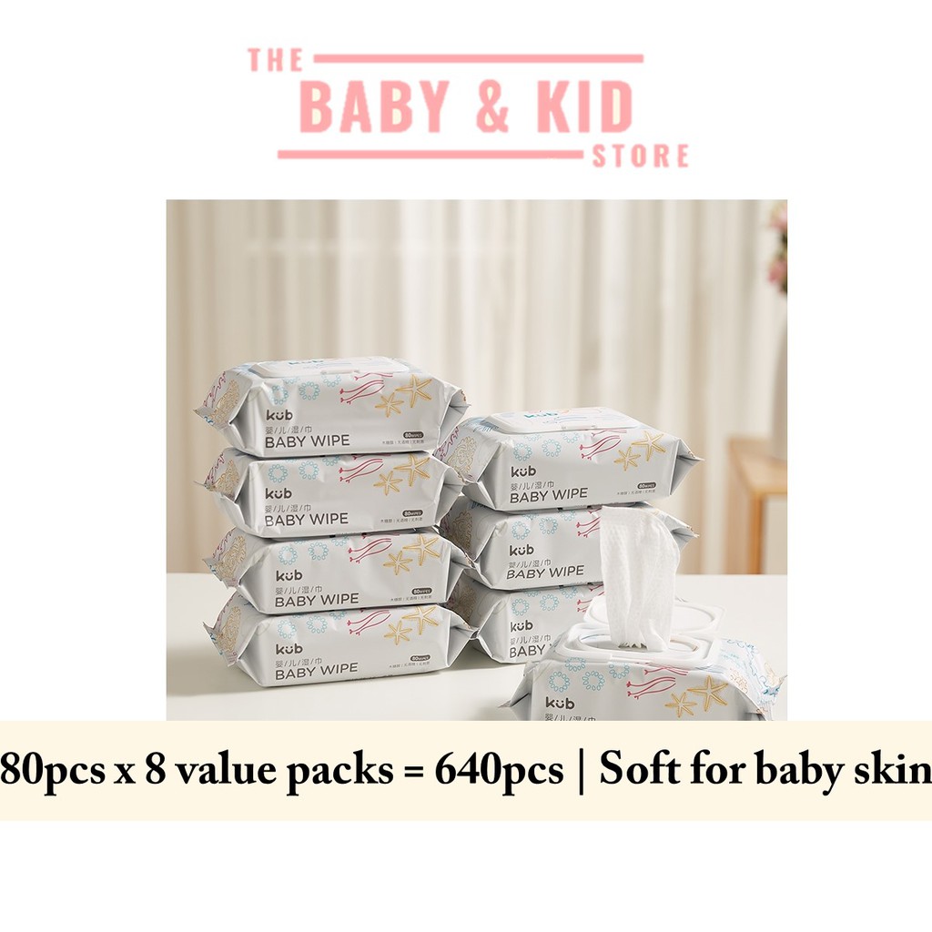 [SG SELLER] [READY STOCKS] KUB Baby Wet Wipes 80sheets Unscented Wipe
