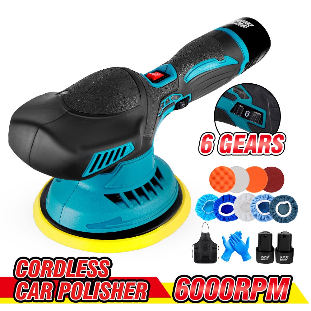 6000RPM 12V 6 Adjustable Speed Electric Cordless Car Polisher Car