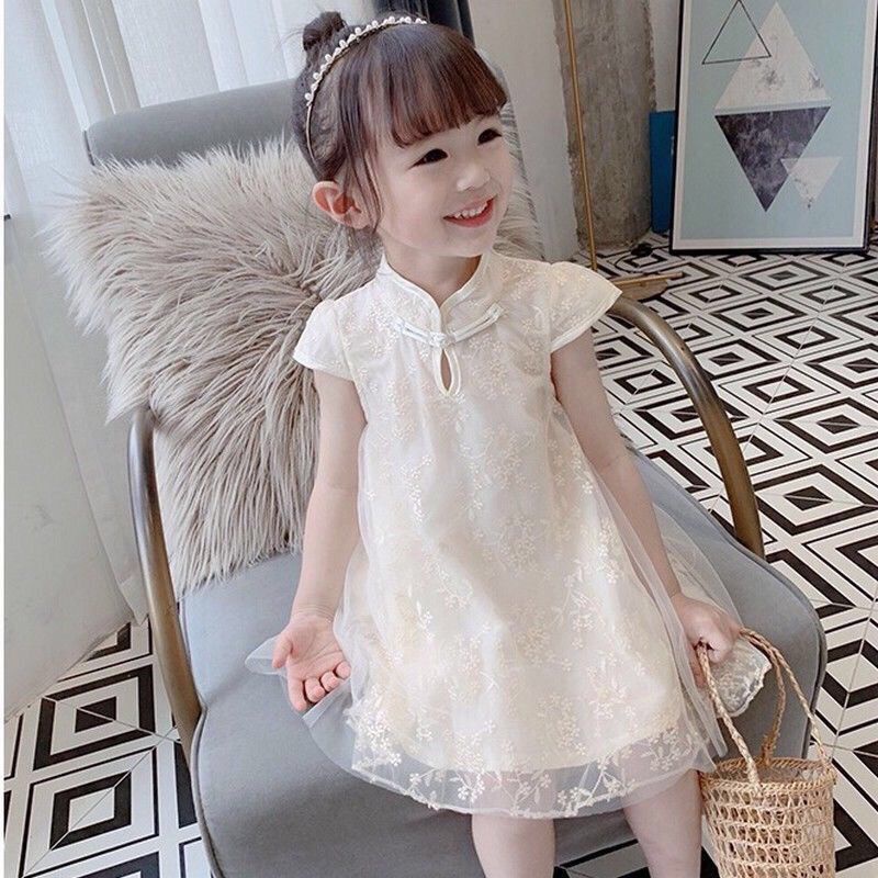 Ready Stock Children's Clothing Wholesale Girls Cheongsam Summer Dress