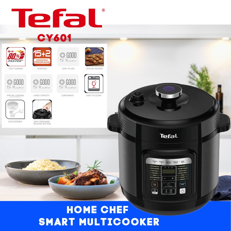 TEFAL CY601 Home Chef Smart Multicooker Shopee Singapore