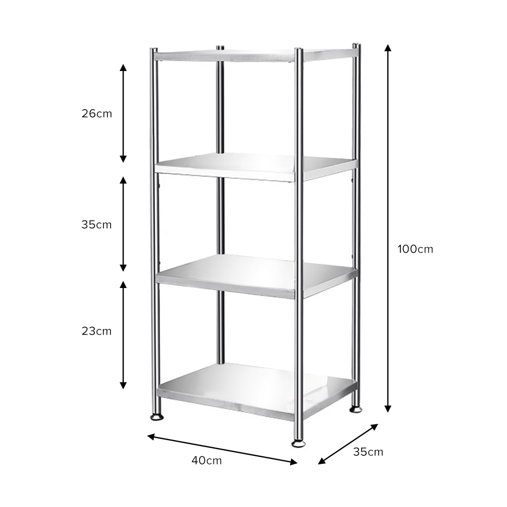 (JIJI SG) NALREN Kitchen Storage Rack / Shelving / Stainless Steel / 3