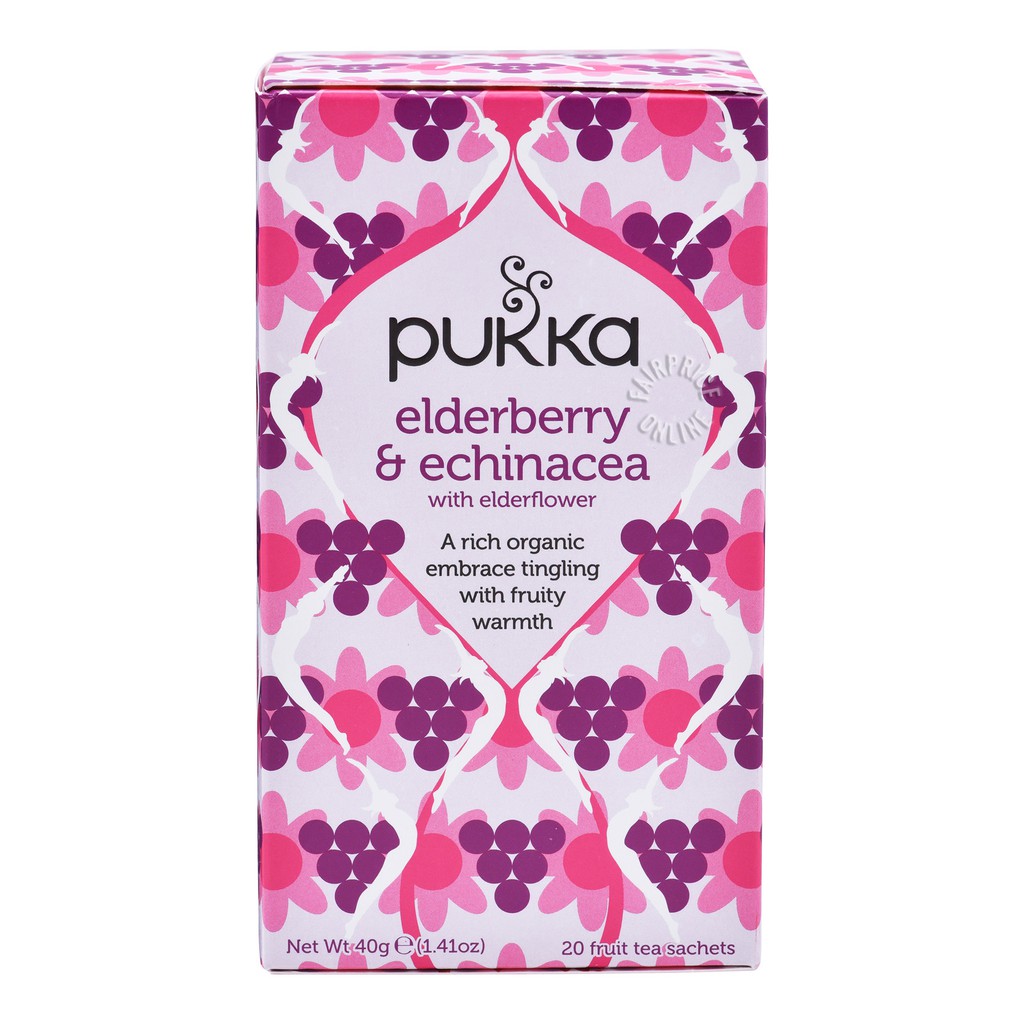 Pukka Elderberry & Echinacea, Organic Fruit Tea 20 X 2G [UK] Shopee