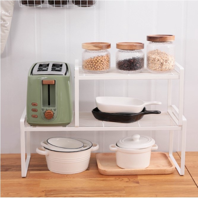 Stackable Kitchen Rack Organizer Spice Rack SpaceSaving Shelf Storage