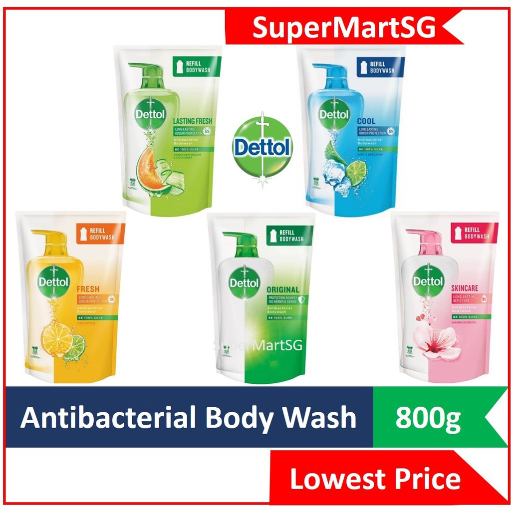 Dettol Antibacterial Body Wash Refill Pack 800ml Shopee Singapore