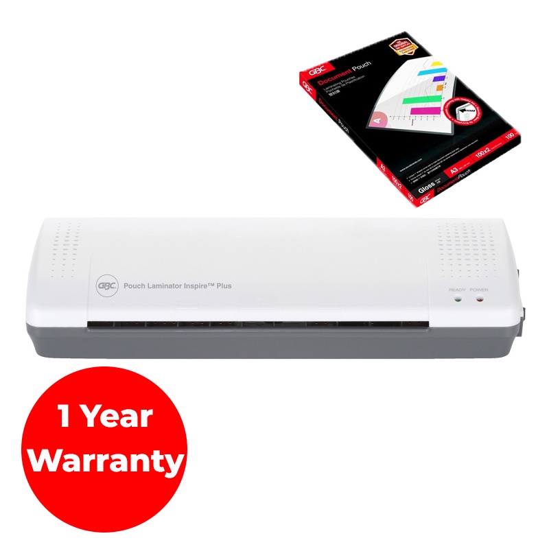 GBC A3 A4 Laminator Inspire Plus with LAMINATING POUCHES 100pcs *WHILE