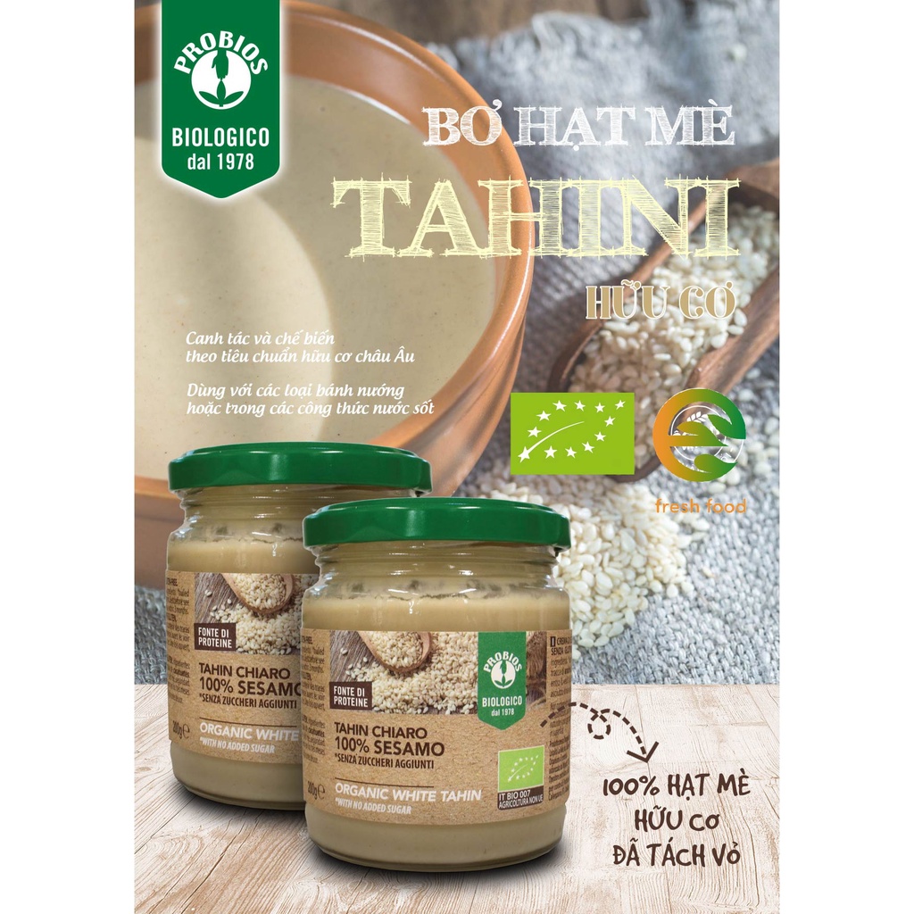 Probios Organic Peeled Tahin Sesame Seed Butter 200g Shopee Singapore