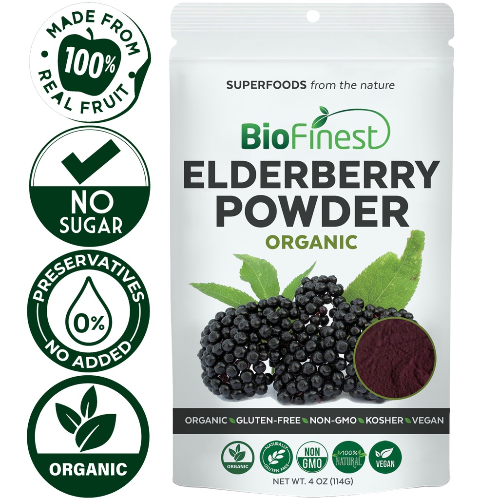 Biofinest ElderBerry Superfood Powder 114g Organic Pure FreezeDried