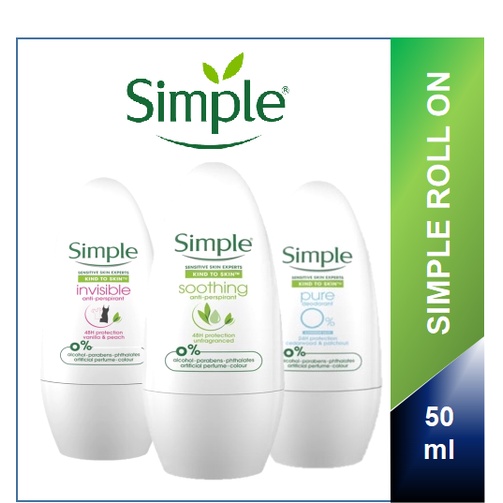 Simple Deodorant Roll On, 50ml / Stick 40ml Shopee Singapore