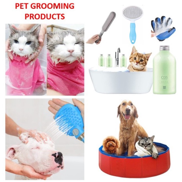 [SG SELLER] Pet Grooming Product Bathing Mesh Bath Massage Nozzle Fur