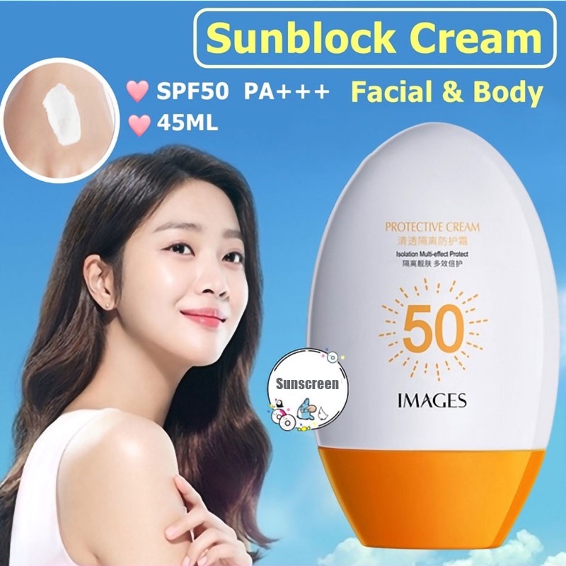 Sunblock Cream Face Body Sunscreen SPF50+ PA+++ Intensive UV Whitening