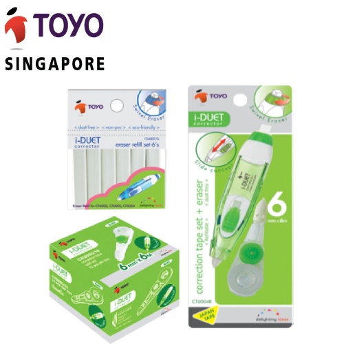 TOYO IDUET 6MM BUNDLE SET ( 1 correction tape set + 1 box refill + 1