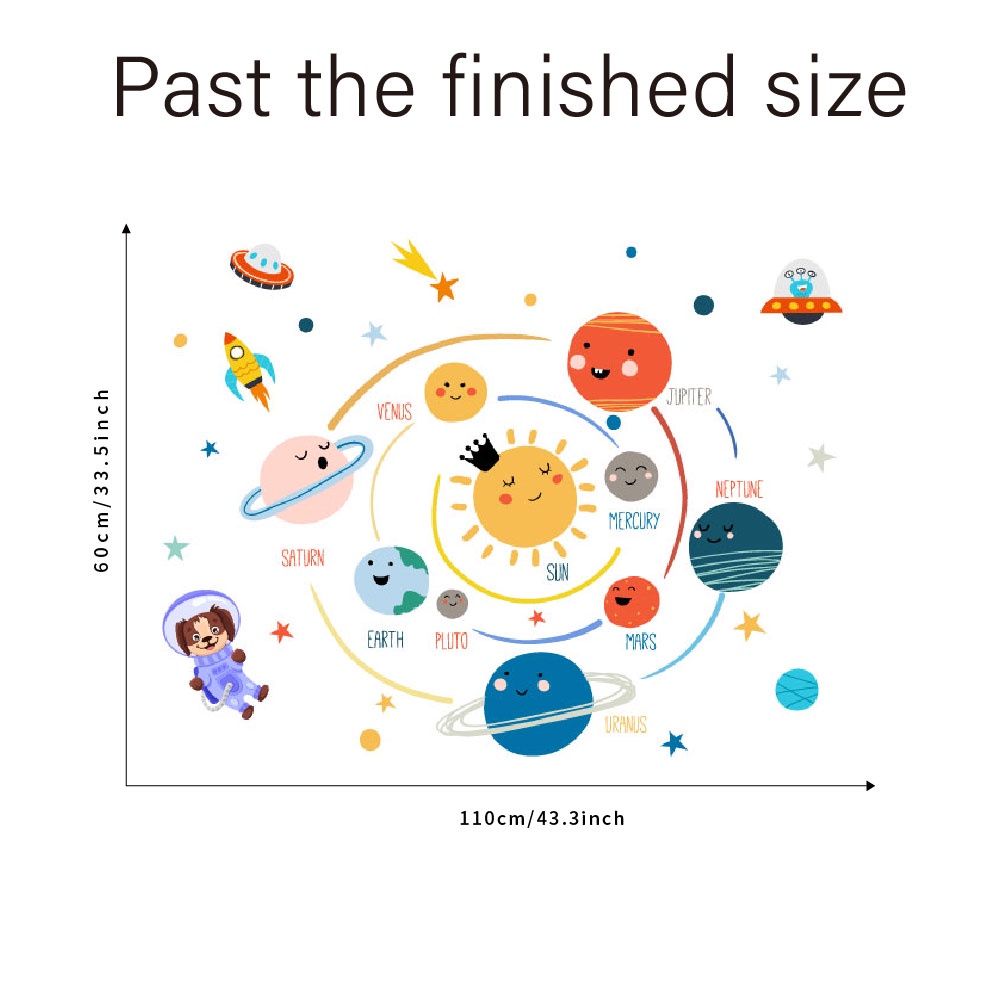 【Ready Stock】【Zooyoo】50 Cartoon Animals Plant Wall Stickers Cute Ocean