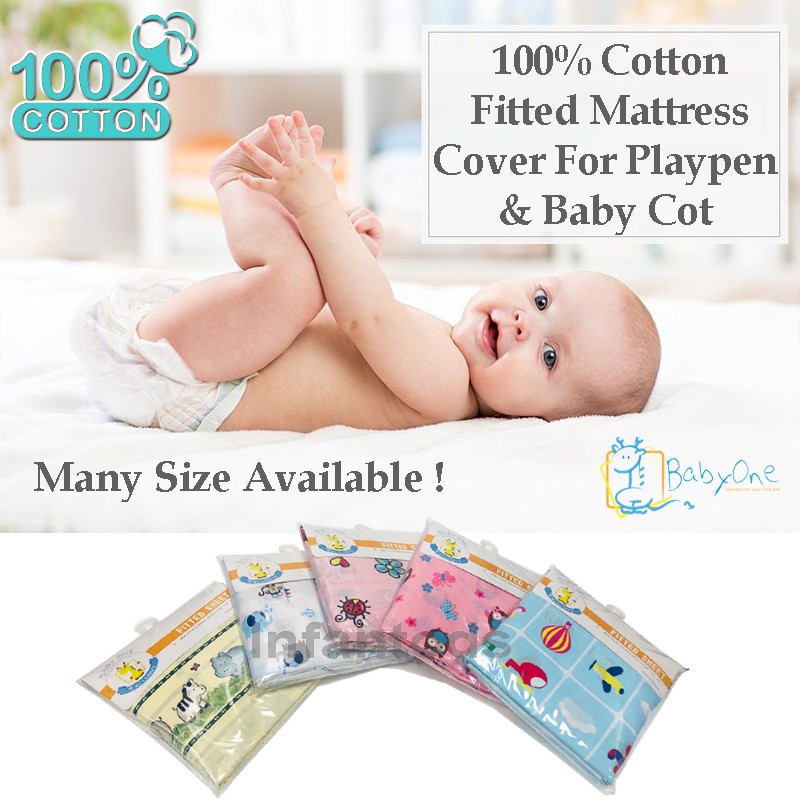 [Infantods] Baby Cot Playpen mattress fitted sheet cover. Shopee