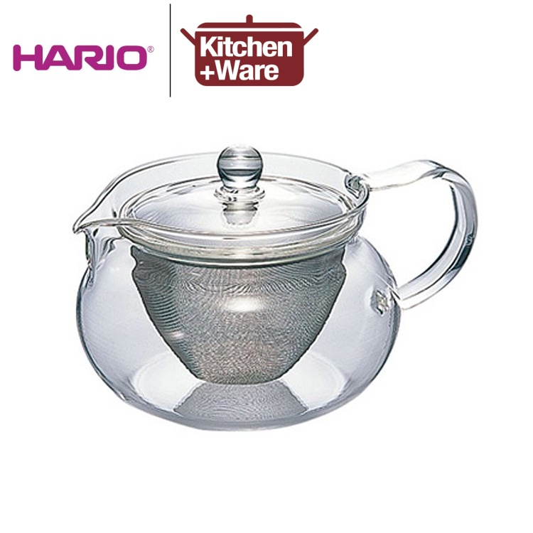 HARIO Cha Cha Kyusu Maru Tea Pot with Tea Infuser [450ml/ 700ml] / Coffee Pot Glass Teapot with
