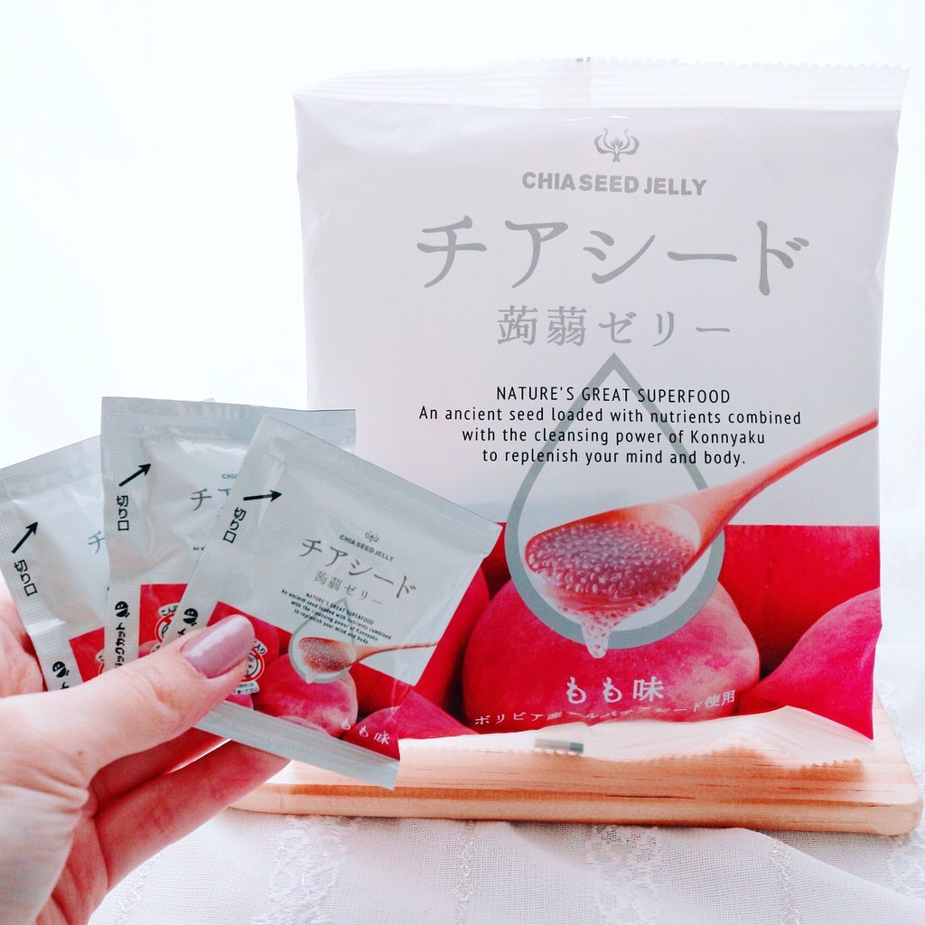 [Wakasho] Chia Seed Konnyaku Jelly 10 pieces/pack various flavors