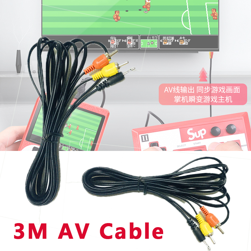 3M Long AV Cable for SUP Game Console Gameboy Audio Video Cable To