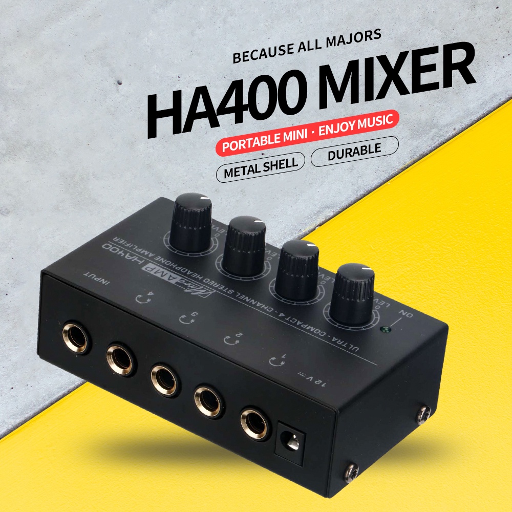 HA400 4Channel Mini Stereo Headphone Amplifier with