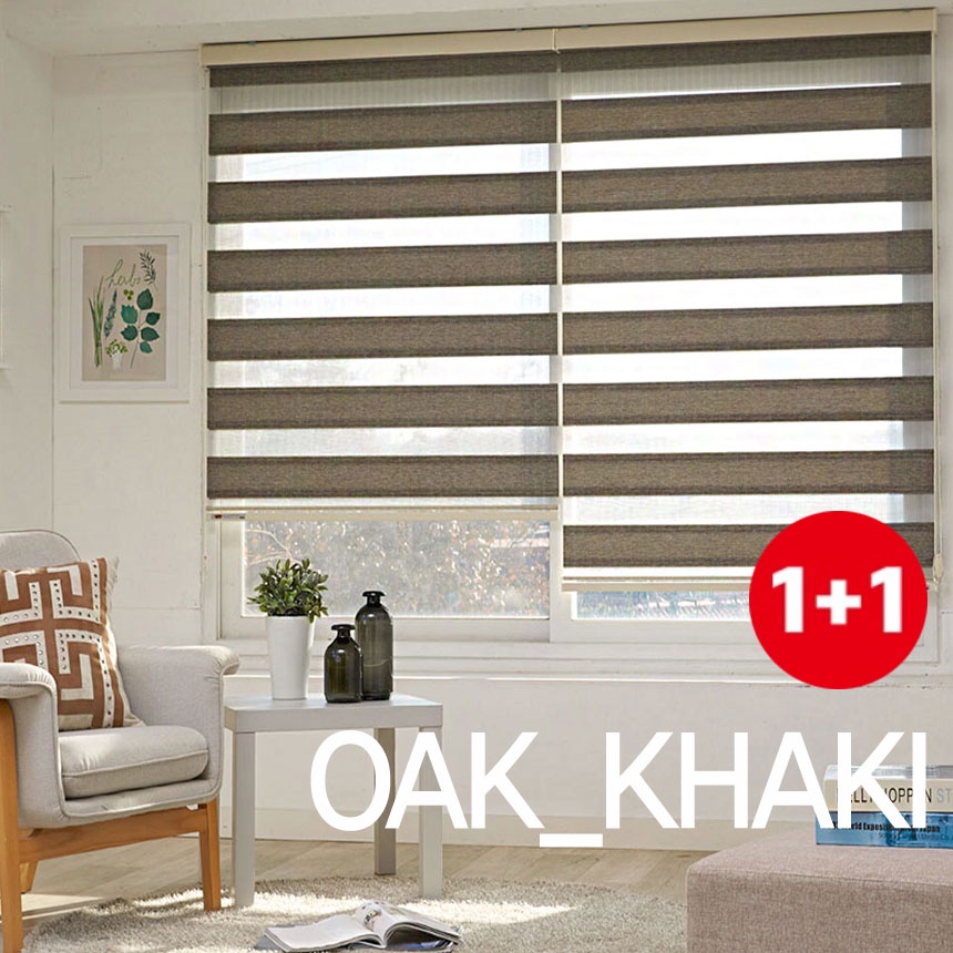 (2blinds/set) OAK Antibacterial Customized Zebra Blinds ( 6 colors, W