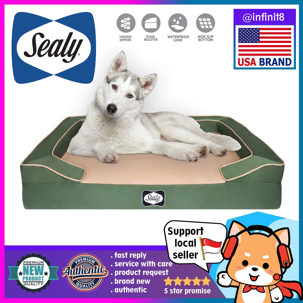 [sg stock] 100 authentic Sealy Lux Premium Pet Dog Bed Quad Layer