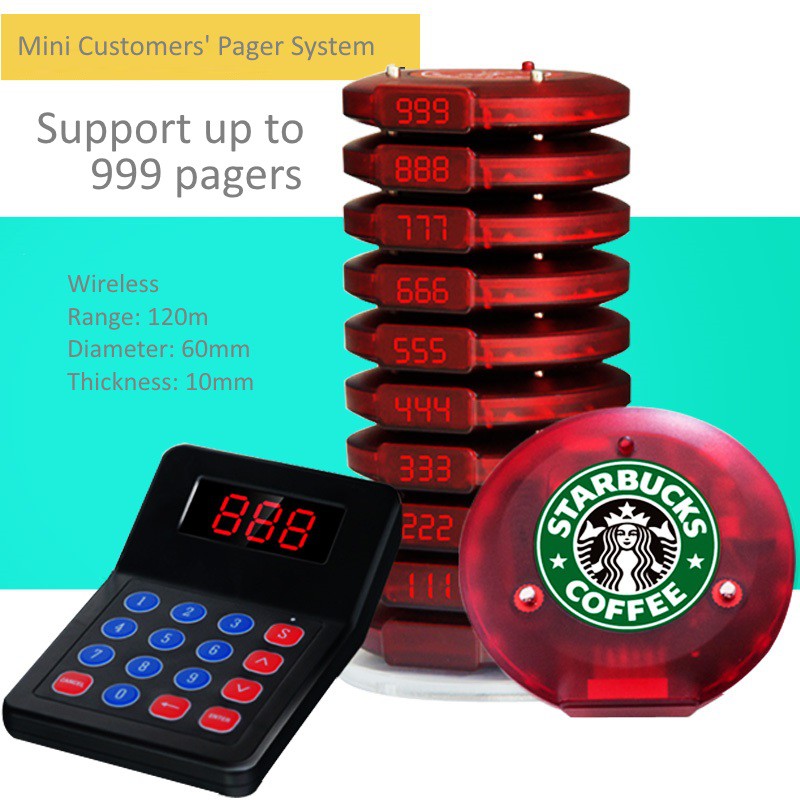 [Melpos]LOCAL WARRANTY 10 in 1 Customers Paging System / Coaster Pager