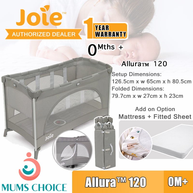 Joie Allura 120 Travel Cot / Baby Playpen /Cot Shopee Singapore