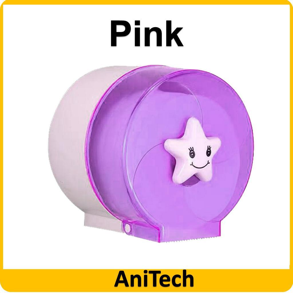 Waterproof Toilet Tissue Paper Roll Holder Wall Mount NoDrill Storage