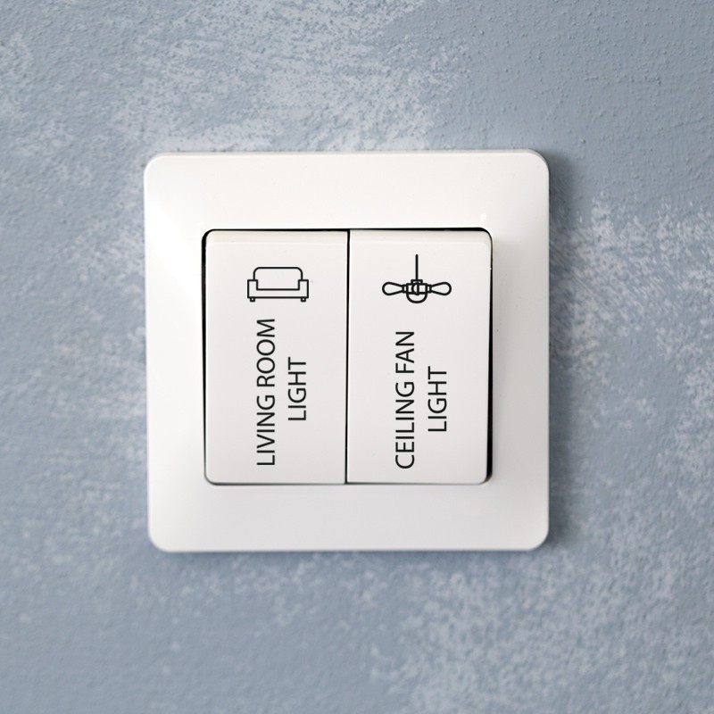 NEW ITEM Transparent Wall Switch Panel Sticker Label SelfAdhesive