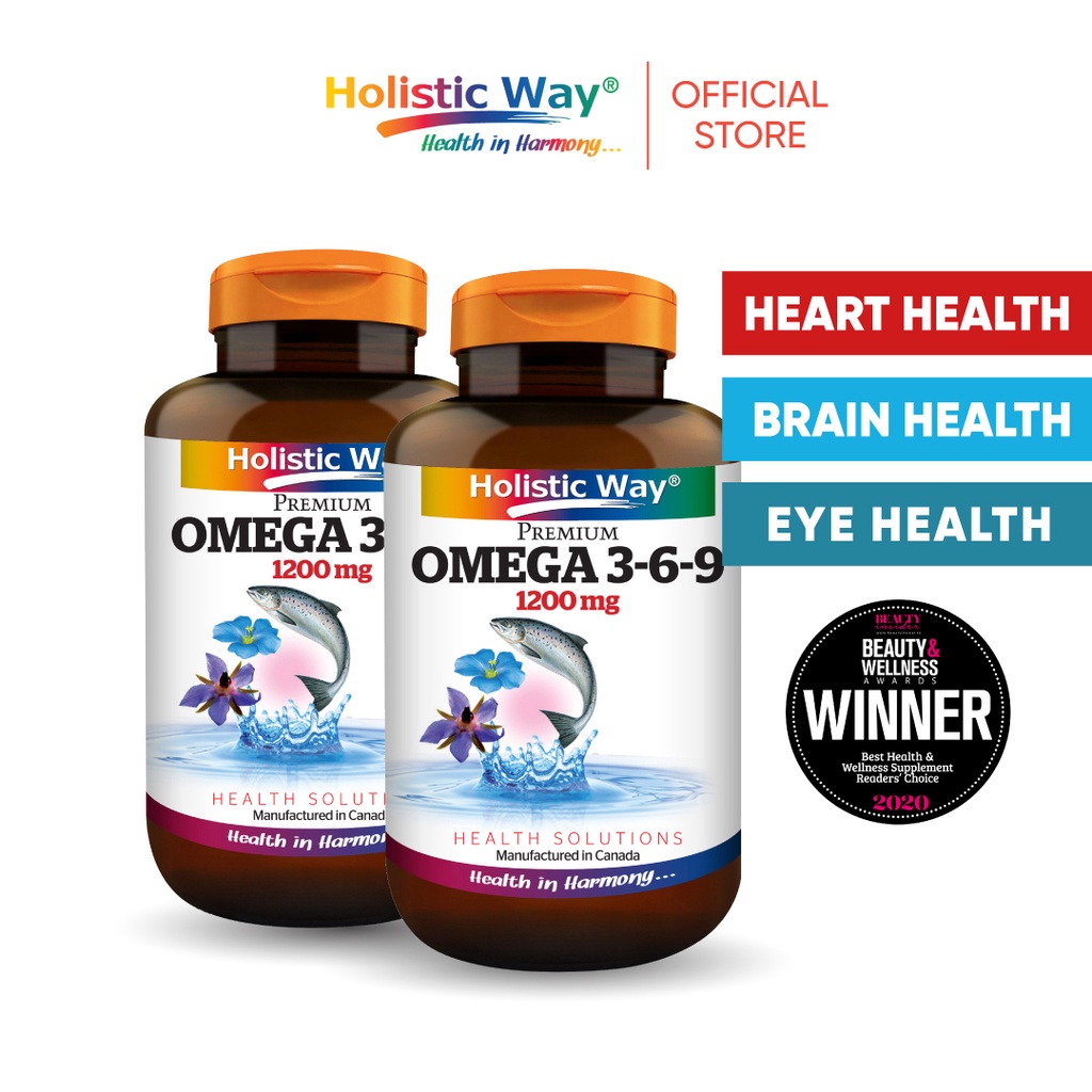 [Bundle of 2] Holistic Way Premium Fish Oil Omega 369 1200mg (2 x 100