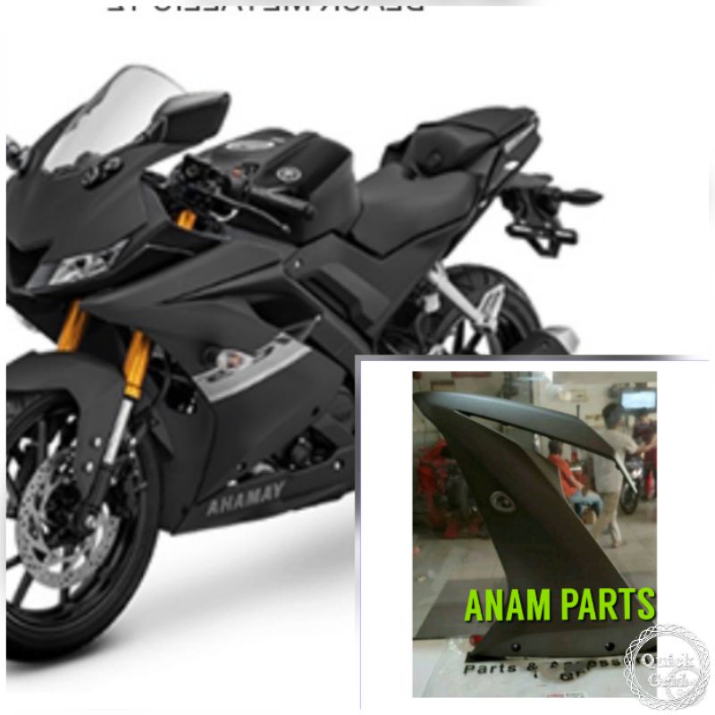 HITAM Fairing Wing Front Left yamaha R15 V3 VVA Black dof yamaha