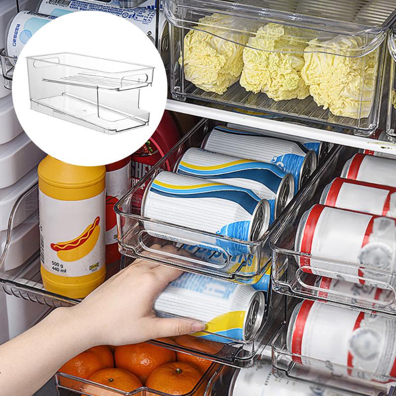 2 Tier Can Organizer & Canned Foods Bins Stackable Dispenser for Refrigerator Pantry Freezer BPA