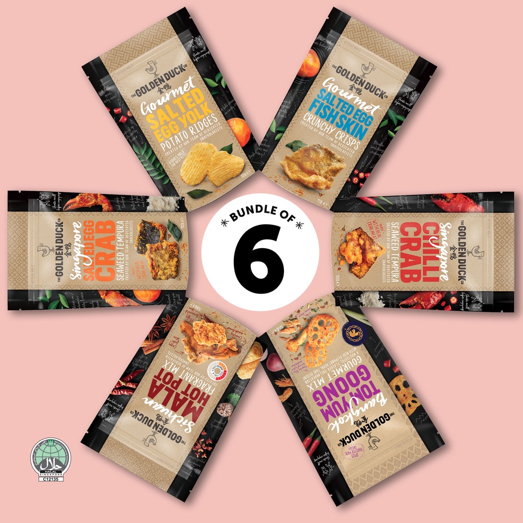 [Bundle of 6] The Golden Duck Mix Assorted Flavors Shopee Singapore