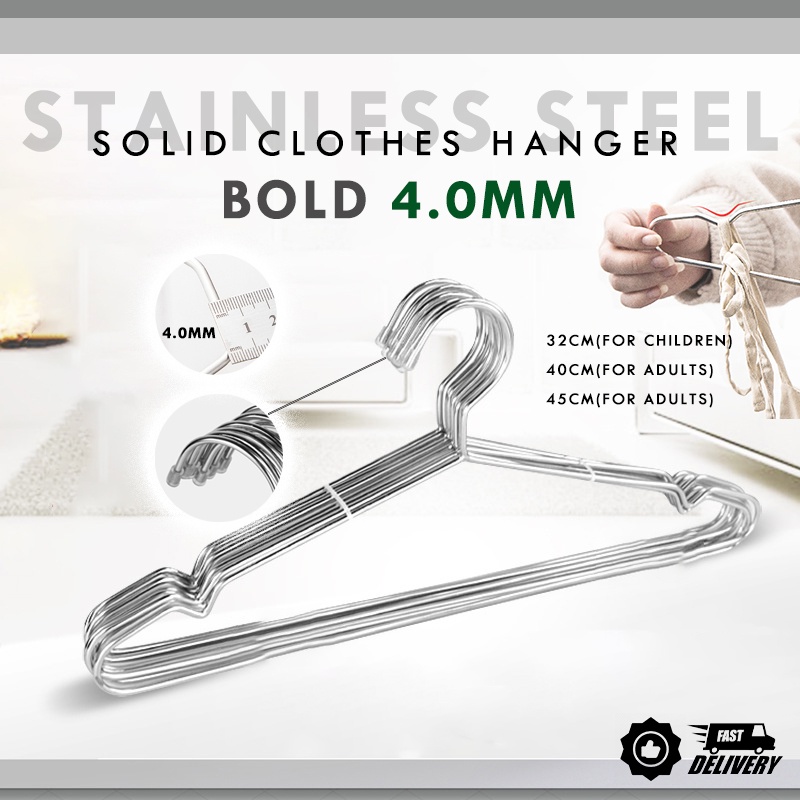 4mm Stainless Steel Clothes Hangers Pants Hanger Socks Panties Hanger