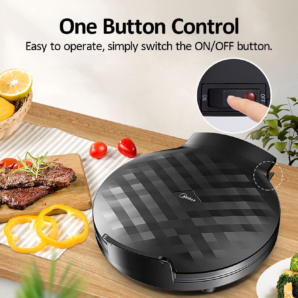 1200W Electric Griddle Pizza Maker Table Top Grill Barbecue Nonstick