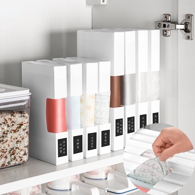 Household Premium Garbage Bag Storage Box / Practical Wall Mounted