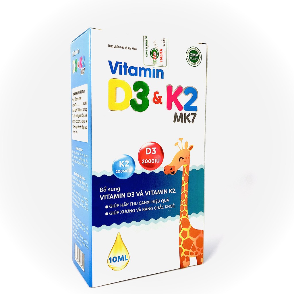 Vitamin D3 & K2 MK7 Helps To Absorb Calcium Effectively, Keep Bones