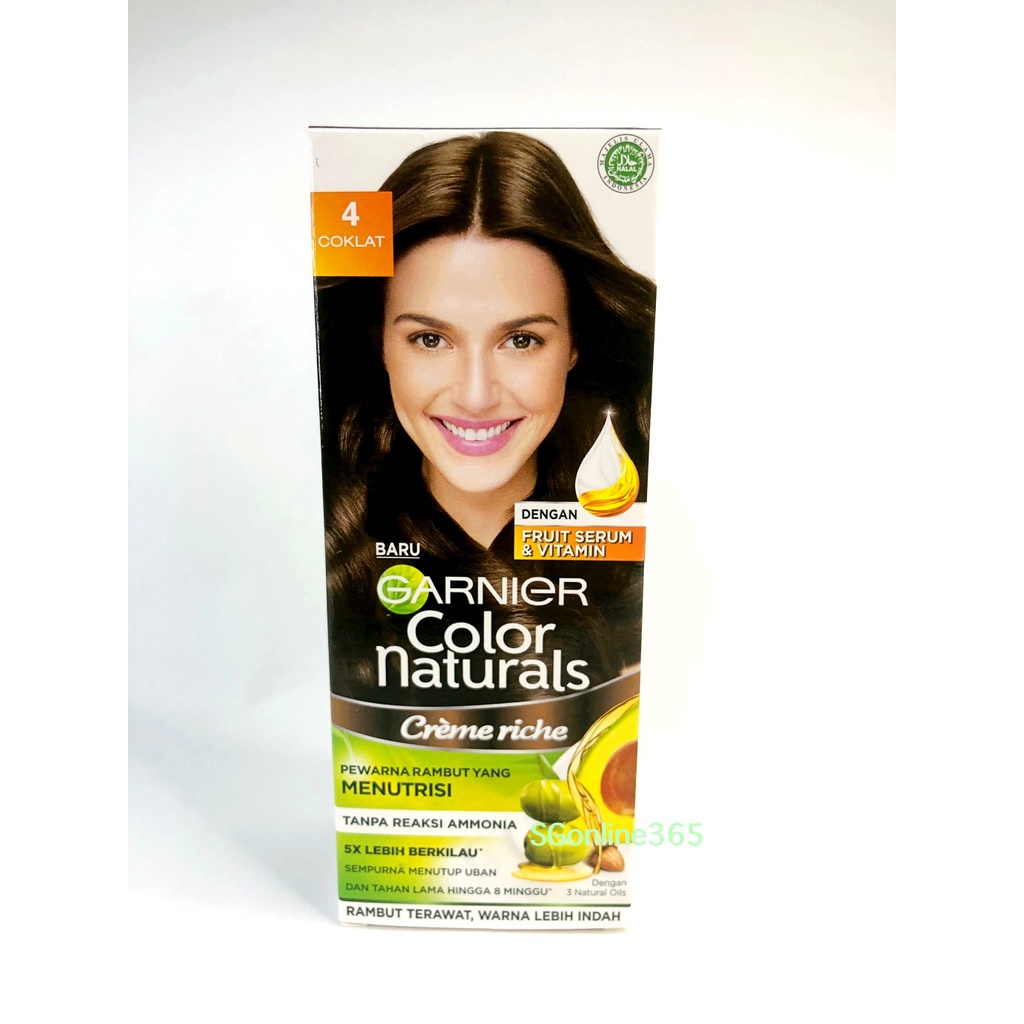 **Garnier Color Naturals Cream Permanent Hair Color**(Halal) Shopee